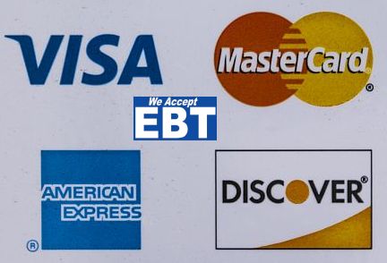 Kokomo - Circa August 2017: Modern credit methods including Square, Visa, Master Card, American Express and Discover II
